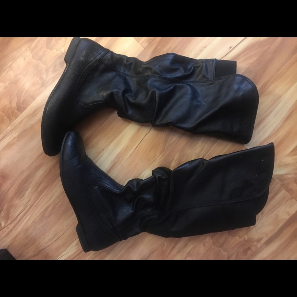 Black over-the-knee boots